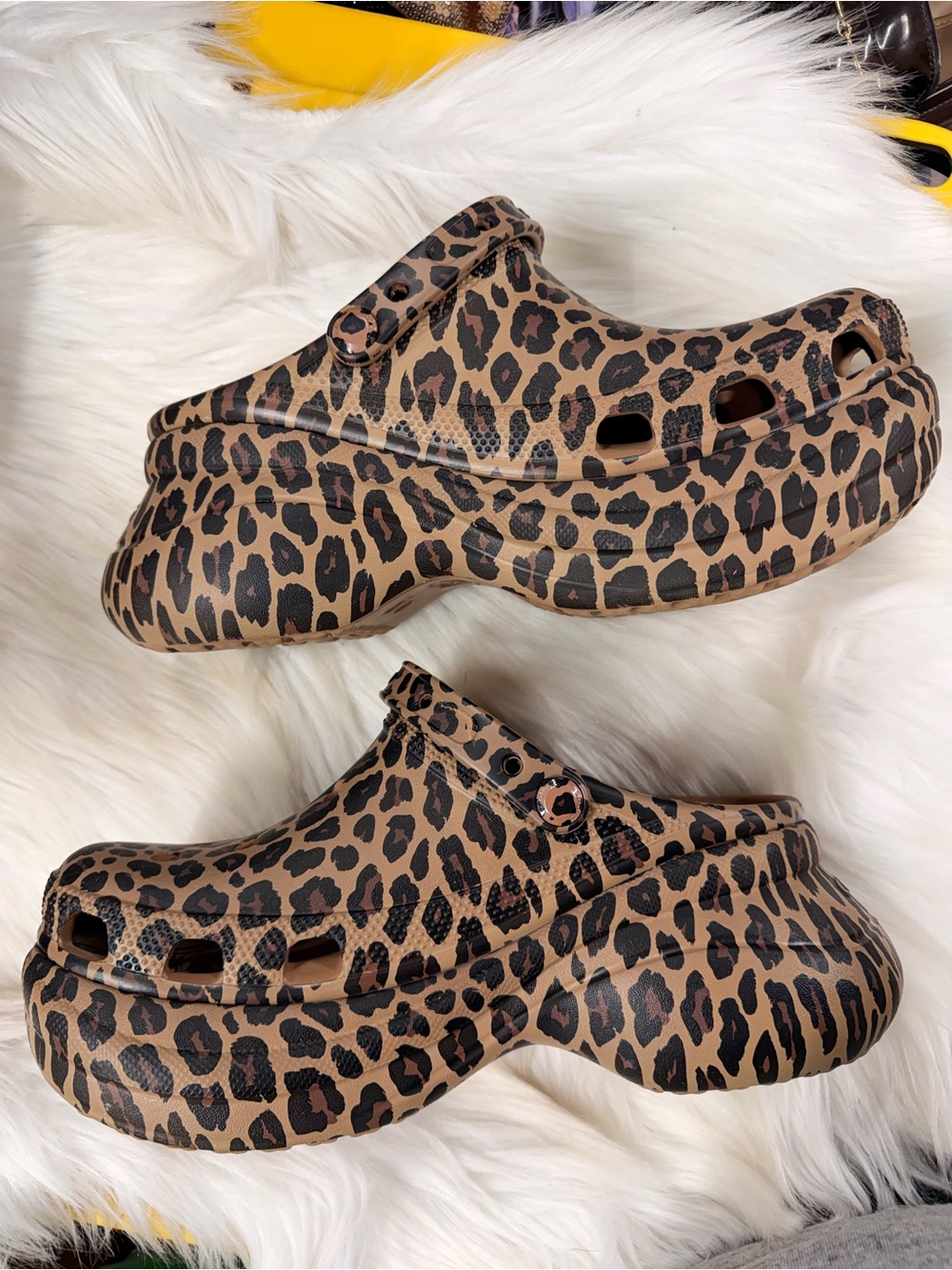 Crocs Classic Bae Clogs in sepia Leopard platform size 10 women’s shoes - Picture 5 of 10